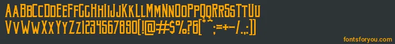 フォントAkuraPopo – 黒い背景にオレンジの文字