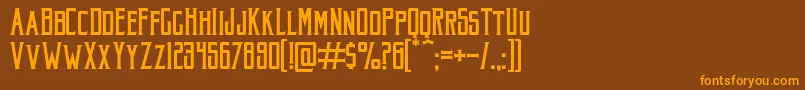 AkuraPopo Font – Orange Fonts on Brown Background