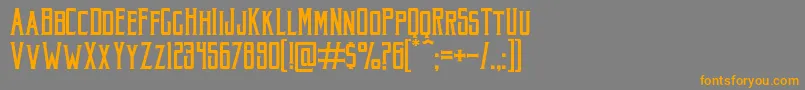 AkuraPopo-Schriftart – Orangefarbene Schriften auf grauem Hintergrund