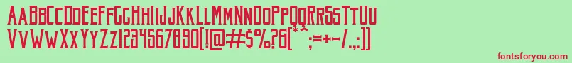 AkuraPopo Font – Red Fonts on Green Background