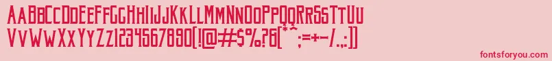 AkuraPopo Font – Red Fonts on Pink Background