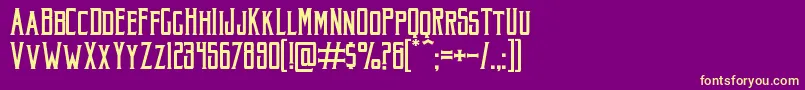 AkuraPopo Font – Yellow Fonts on Purple Background