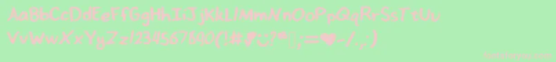 JustBeAQueen Font – Pink Fonts on Green Background