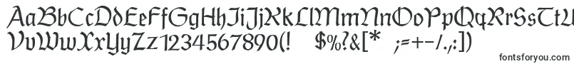 Postmodernefraktur-fontti – keskiaikaiset fontit