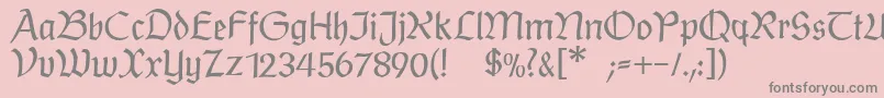 Postmodernefraktur Font – Gray Fonts on Pink Background