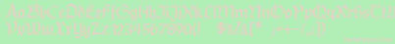 Postmodernefraktur Font – Pink Fonts on Green Background