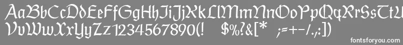 フォントPostmodernefraktur – 灰色の背景に白い文字