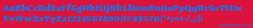 CongabravastencilstdBlack Font – Blue Fonts on Red Background