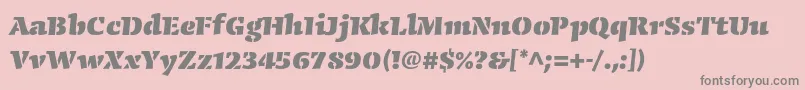 CongabravastencilstdBlack Font – Gray Fonts on Pink Background