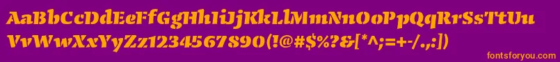 CongabravastencilstdBlack Font – Orange Fonts on Purple Background