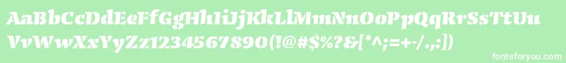 CongabravastencilstdBlack Font – White Fonts on Green Background