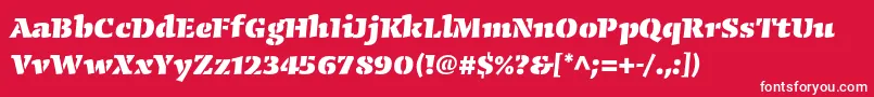 CongabravastencilstdBlack Font – White Fonts on Red Background