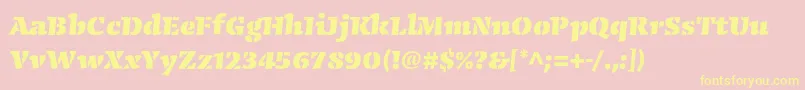 CongabravastencilstdBlack Font – Yellow Fonts on Pink Background