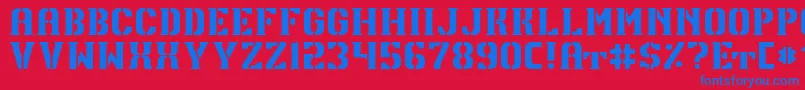 TpfU13Regular Font – Blue Fonts on Red Background