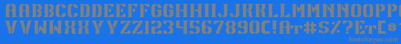TpfU13Regular Font – Gray Fonts on Blue Background