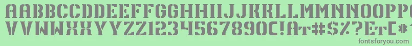 TpfU13Regular Font – Gray Fonts on Green Background