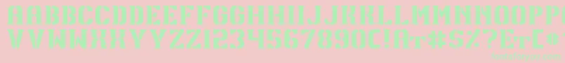 TpfU13Regular Font – Green Fonts on Pink Background