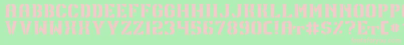 フォントTpfU13Regular – 緑の背景にピンクのフォント