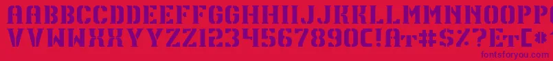 TpfU13Regular Font – Purple Fonts on Red Background