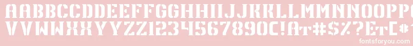 TpfU13Regular Font – White Fonts on Pink Background