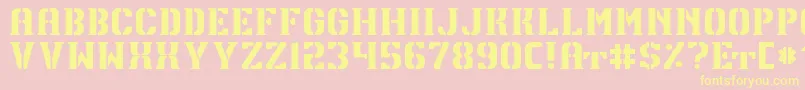 TpfU13Regular Font – Yellow Fonts on Pink Background