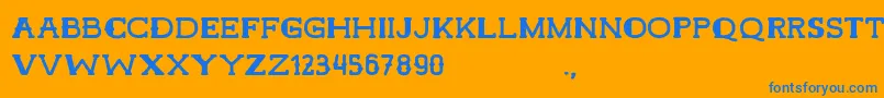 HamerRegular Font – Blue Fonts on Orange Background