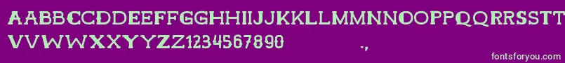 Шрифт HamerRegular – зелёные шрифты на фиолетовом фоне