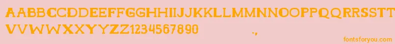 HamerRegular Font – Orange Fonts on Pink Background