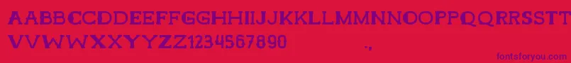 HamerRegular Font – Purple Fonts on Red Background