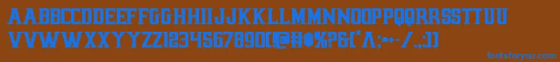 Earthrealmbold Font – Blue Fonts on Brown Background