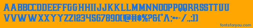 Earthrealmbold Font – Blue Fonts on Orange Background