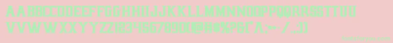 Earthrealmbold Font – Green Fonts on Pink Background