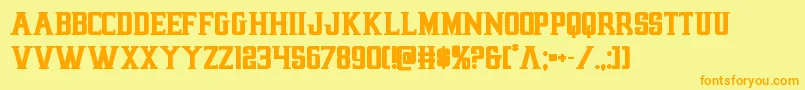 Earthrealmbold Font – Orange Fonts on Yellow Background