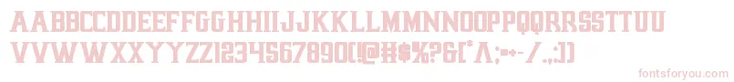 Earthrealmbold-Schriftart – Rosa Schriften auf weißem Hintergrund