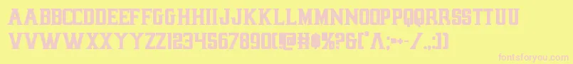 Earthrealmbold Font – Pink Fonts on Yellow Background