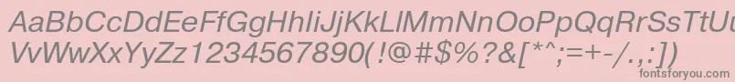 PragmaticaettItalic Font – Gray Fonts on Pink Background