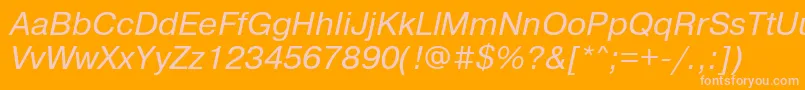 PragmaticaettItalic Font – Pink Fonts on Orange Background