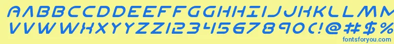 Planetnital Font – Blue Fonts on Yellow Background