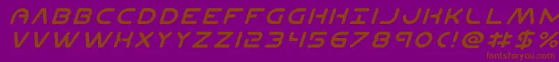 Planetnital Font – Brown Fonts on Purple Background