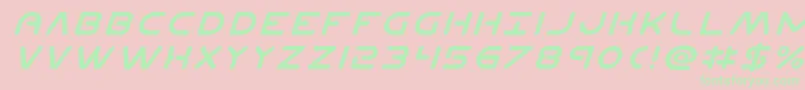 Planetnital Font – Green Fonts on Pink Background