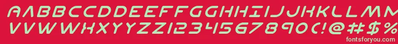 Planetnital Font – Green Fonts on Red Background