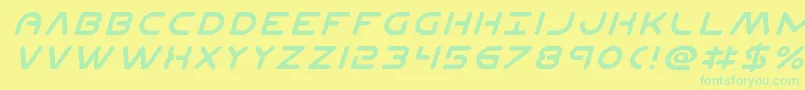 Planetnital Font – Green Fonts on Yellow Background
