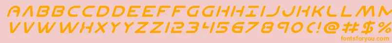 Planetnital Font – Orange Fonts on Pink Background