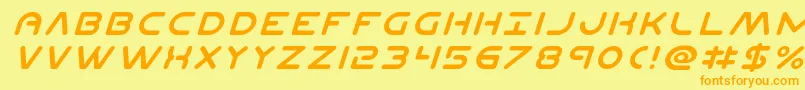 Planetnital Font – Orange Fonts on Yellow Background