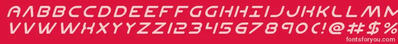 Planetnital Font – Pink Fonts on Red Background