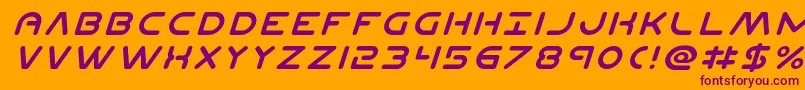 Planetnital Font – Purple Fonts on Orange Background