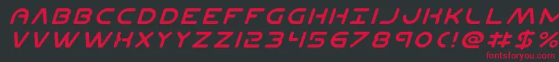 フォントPlanetnital – 黒い背景に赤い文字