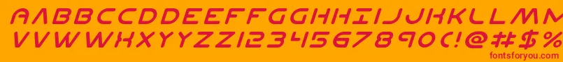 Planetnital Font – Red Fonts on Orange Background