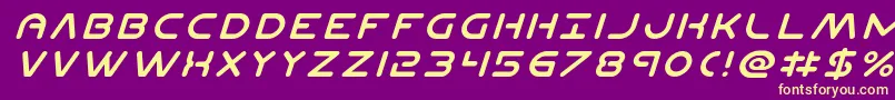 Planetnital Font – Yellow Fonts on Purple Background