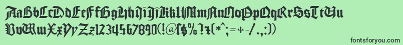 GudenbergDb Font – Black Fonts on Green Background